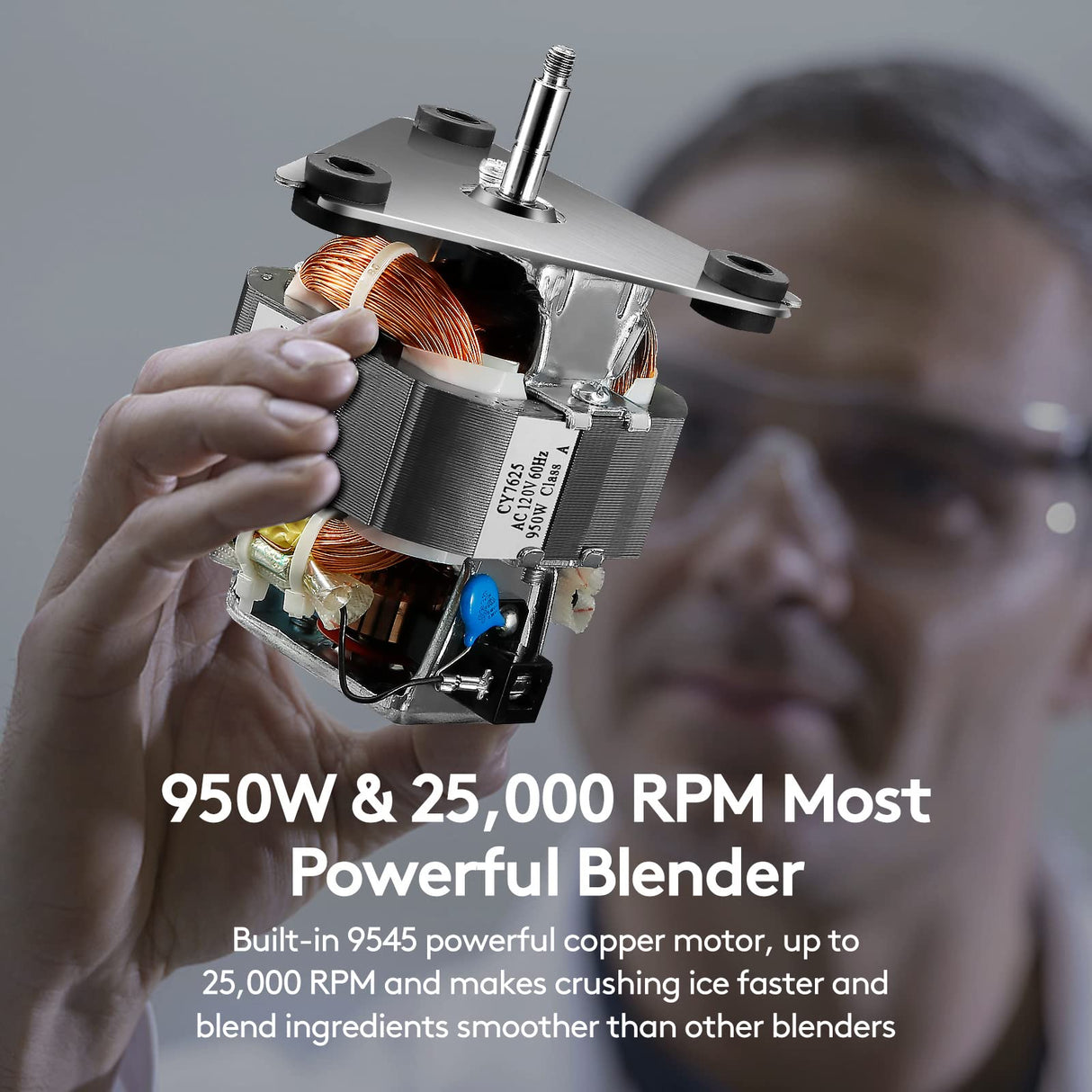 Anthter Professional Plus Blenders For Kitchen, 950W Motor Blender with Stainless Countertop, 50 Oz Glass Jar, Ideal for Puree, Ice Crush, Shakes and Smoothies Anthter