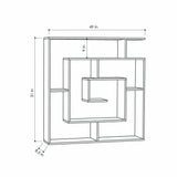 Ada Home Décor Briscoe Bookcase, 49'' x 51'' x 8.5'', White Ada Home Decor