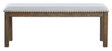 Signature Design by Ashley Moriville Casual Rustic Upholstered Dining Bench, Grey & Brown Signature Design by Ashley