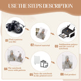 Zonon 4 Pcs Sublimation Journal Blank Notebooks A6 A5 A4 190 Pages Thick Faux Leather Notebooks Sublimation Notebooks Leather Sublimation Journal for School Office Supplies (5.7 x 4.3 Inch, A6) Zonon