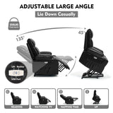 Polar Aurora Power Lift Chair for Elderly,Electric Recliner Chair with Vibrating Massage & Heating,Living Room Chair with Thickened armrest,USB Ports,2 Cup Holders Polar Aurora