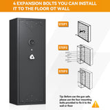 KAER [ 2024 New 10-12 Gun Safe, Large Gun Safe for Home Rifle and Pistol, Gun Cabinet, Rifle Safe, Quick Access Gun Safe KAER