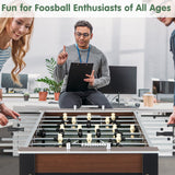 Giantex 54” Foosball Table, Foosball Table Adult Size with 2 Balls, Wood Football Table, Arcade Soccer Table Game for Kids, Game Room, Home, Office, Party Giantex