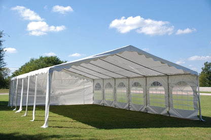 DELTA 40'x20' Budget PE Party Tent, Wedding Tent,Outdoor Event Canopy, Garden Shelter Gazebo,Outdoor Canopy, with Waterproof Top Cover, Removable Window Walls - WoodArtSupply