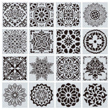 16 Pcs (6 x 6 Inch) Reusable Stencils, Mandala Stencils Mandala Dot Painting Templates Stencil for DIY Painting Art Scrapbook WSICSE