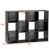 12 Cube Storage Organizer, Storage Shelf Organizer Bookshelf with Open Back, Open Shelf Bookcase, Wood Cubby Closet Cabinet Display Unit with 6 Removable Back Panels for Living Room Bedroom, White JupiterForce