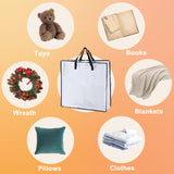 LDXDRU 5 Pack Wreath Storage Container, 26" Christmas Wreath Storage Bag, Clear Plastic Wreath Bags with Sturdy Handles for Holiday Wreaths Storage, Bed Sheet & Blanket LDXDRU