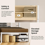 Mixcous Triple Bunk Bed Twin Over Twin Bunk Bed for 3, Guardrails and Ladder Metal Bunkbed, 3 Bed Teens and Adults, No Box Spring Needed, White Mixcous