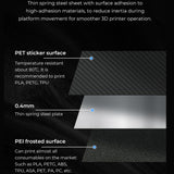 Creality Double-Sided PEI + PET Build Plate for K1, Ender 3 V3, 3D Printer Flexible Spring Steel Build Plate Glossy PET + Matte PEI Platform Bed for K1, Ender 3 V3 KE, Ender 5 S1, Ender 3 Series KOYOFEI
