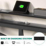 YITAHOME Twin Size Floating Bed Frame with USB Charging Station Storage Headboard and with Led Light, Heavy Duty Metal Platform Bed Frame, No Box Spring Needed, Easy Assembly and Noise Free, Black YITAHOME