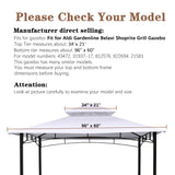 SCOCANOPY Heavy Duty Grill Replacement Canopy BBQ Gazebo Top Fit for Aldi Gardenline Belavi Shoprite Grill Gazebo,for Model Number: 43472,812576,822694,31937-17,21581,White SCOCANOPY