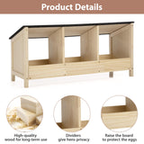 COZIWOW 3 Compartment Chicken Nesting Boxes, Chicken Laying Boxes with Asphalt Roof, Chicken Coop Accessories,Wood Nesting Boxes for Hen,Duck,Poultry,Bird,Dove COZIWOW