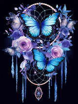 Dream Catcher 5D Diamond Art Kits, Butterfly Diamond Painting Kits for Adults Beginners, DIY Full Round Drill Paint by Diamond Gem Art, Home Wall Decor 12 x 16 Inch croshom