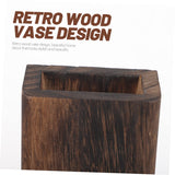 ORFOFE Wooden vase Floral Art vase Wall Plant Holder Wall Decoration vase Hanging Plant Wall Planter Wall Mounted Wood Wall Pocket vase Pine Wood Wall-Mounted ORFOFE
