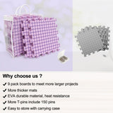 Adnkwolivt Blocking Mats for Knitting & Crochet Projects 9 Pack, Blocking Board for Crocheting Knitting Blocking Mats and Pins, 150 T-Pins and Storage Bag Adnkwolivt