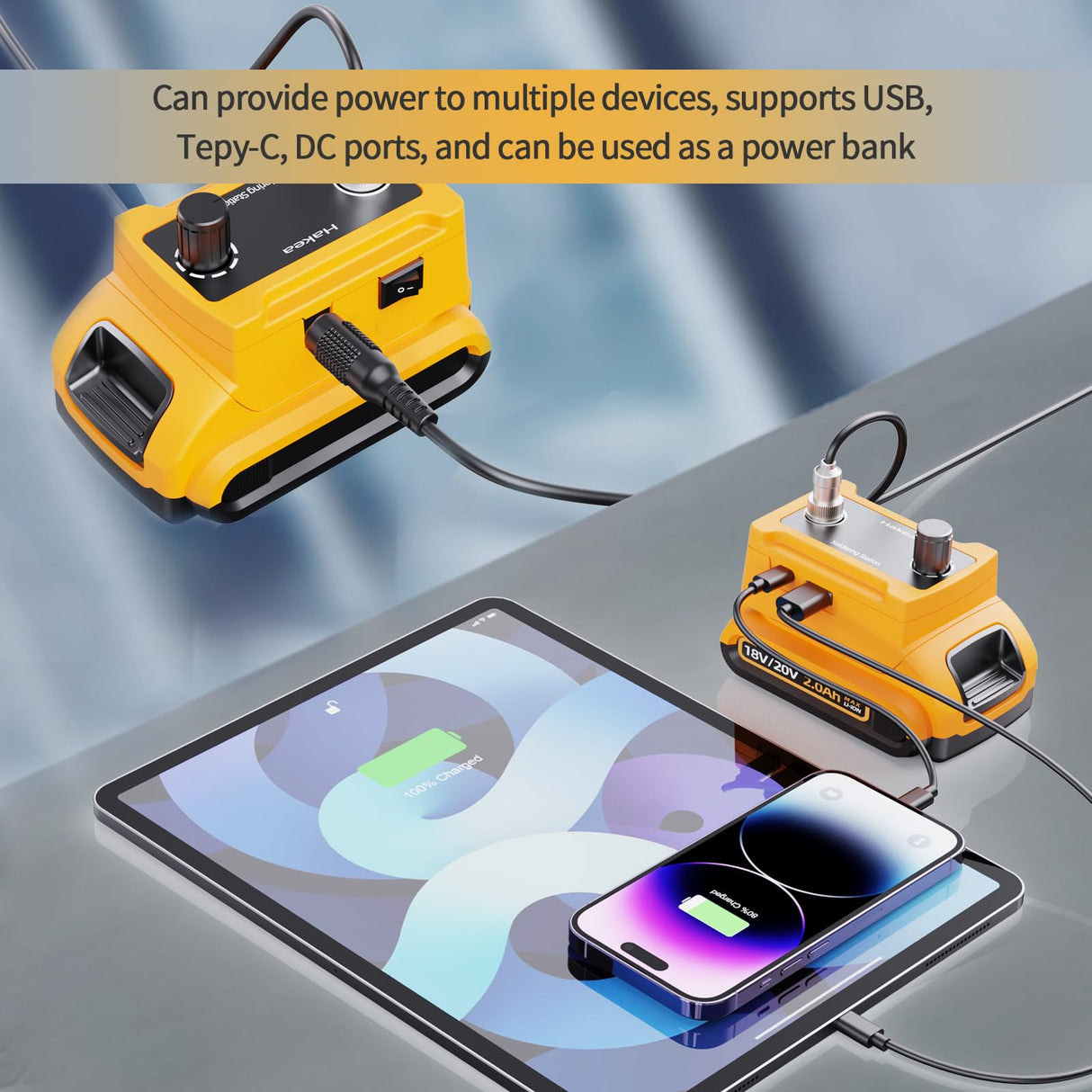 Hakea Cordless Soldering Station for Dewalt 20V Max Battery - Electric Digital LCD Display Soldering Iron Station Fast Heating Up Soldering Station for DIY, Appliance Repair (Battery Not Included) Hakea
