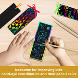 ZMLM Scratch Paper Art Bookmarks Kids: 36 Set Magic Rainbow DIY Art Craft Paper Bookmark Gift Tag Party Favor Goodie Bags Stuffers Pack Activity Bulk Making Kit for Boys Girls Birthday Game Classroom ZMLM