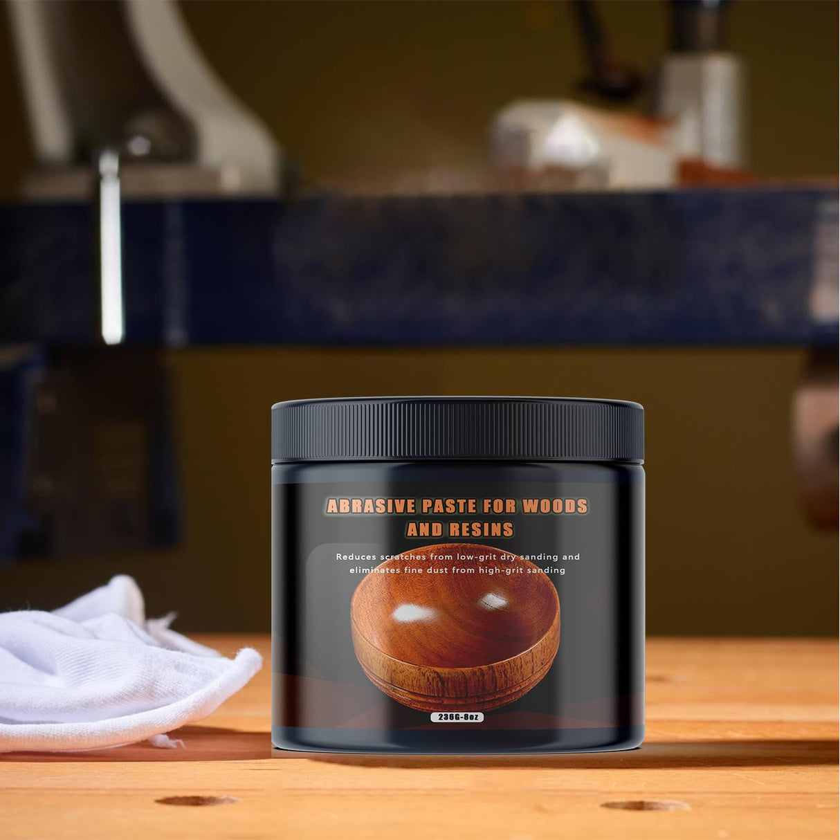 Premium Paste Wax for Wood - Resin Polishing for Woodturning - Friction Polish for Woodturning - Wood Polishing Compound - Restores Shine to Dull Finishes LIIZOUSUDA