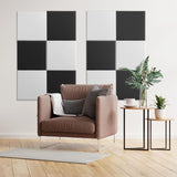 Soundproof Wall Panels, Kuchoow Acoustic Panels Self-Adhesive, 18 Pack Acoustic Wall Panels High Density, Sound Proof Panels for Walls Home Studio Office 12" X 12" X 0.4" White Kuchoow