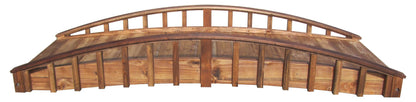 SamsGazebos Crescent Japanese Style Wood Garden Bridge, 8', Brown (MB-CR-T-8) - WoodArtSupply