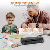 Gasbye 9-Inch Thermal Laminator Machine, World's First Open-Lid Design, Remove Jam in 5s, Auto Shut-Off, NTC Temperature Control, 5 Laminating Sheets for Teacher School Home Office Personal, Black Gasbye