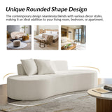 The support you need Curved Sofa Couch All Foam Design Frameless, no Assembly Required Female Leader Style Comfy Cloud Couch. Ivory The support you need