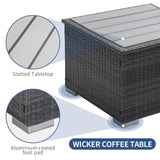 NICESOUL® 11 Piece Large Size PE Rattan Outdoor Patio Furniture Sectional Sofa Sets with Side Tables Outdoor Wicker Conversation Sets Modern Luxury 29.3'' High Back Dark Gray NICESOUL