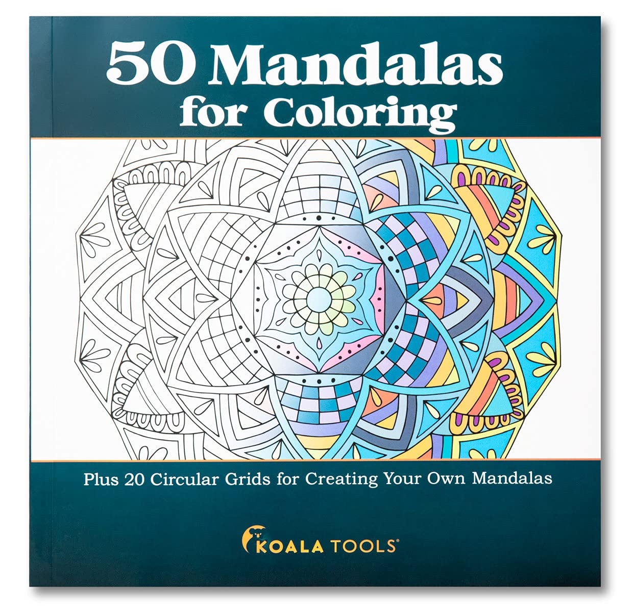 Koala Tools | Mandala Coloring Book with Circular Grid Templates for D ...