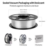 IEMAI Clear PETG Filament 1.75mm, Crystal Transparent 3D Printer Filament Up to 600mm/s Fast Printing, 1kg/2.2 lbs Spool, Designed for Home Decor & Creative Projects IEMAI