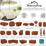 NettyPro Gas BBQ Grill Cover 56 Inch Waterproof 600D Heavy Duty Outdoor Barbecue Cover for Char-Broil, Brinkmann, Nexgrill Grills and More, Beige NettyPro