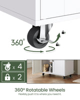 CHOEZON Kitchen Island Cart with Storage, Kitchen Island Table with Charging Station, Kitchen Island on Wheels, Kitchen Table with Cabinet, Expandable Tabletop, White and Natural MZD01UWNN1 CHOEZON