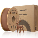 Creality Hyper PLA Filament 1.75mm, 3D Printer Filament, for High-Speed Printing, Neatly Wound Filament, Durable and Strong Toughness Dimensional Accuracy +/-0.02mm, 2.2lbs(1kg)/Spool (Brown) Creality