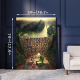 Jigsaw Puzzles for Adults, 1000 Pieces and up, Bookshelf Canal Puzzle, Books Library Challenging Funny Puzzles for Friends Family Activity Game Nights Gifts RECHIATO