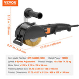 VEVOR Burnishing Polishing Machine, 1300W 6 Variable Speed Surface Conditioning Tool, Handheld Electric Metal Burnishing Machine with Steel Wire Burnishing Wheel for Stainless Steel, Wood VEVOR