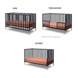 Sorelle Furniture Mia Crib Classic 3-in-1 Convertible Crib, Made of Sustainable Beech Wood, Wooden Baby Bed, Toddler and Child’s Daybed, with Removable Feet, Simplistic Nursery Furniture (Midnight) Sorelle Furniture