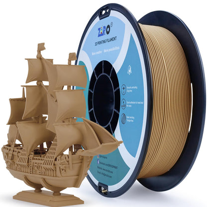 ZIRO Matte PLA Filament 1.75mm,1KG 3D Printer Filament,High Toughness PLA,Dimensional Accuracy +/- 0.03mm,Matte PLA Wood