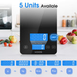 KOIOS Food Scale, 33lb/15kg Digital Kitchen Scale Weight in Grams and Ounces for Cooking Baking, 1g/0.1oz Precise Graduation, Batteries and Type-C Charging, Tare Function, LCD Display, Black KOIOS
