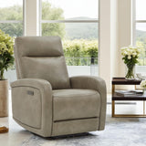 Watson & Whitely Power Recliner Chair, Zero Wall Hugger Recliners with Adjustable Headrest Type-C Charger, Faux Leather Single Sofa Chair RV Recliners for Small Space Living Room, Grey Watson & Whitely