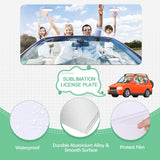 10 Pack Sublimation License Plate Blanks, Metal Aluminum Automotive Front License Plate Tag, Heat Thermal Transfer Sheet DIY Picture Sublimation Blank for Custom Design Work - White DUDSOEHO