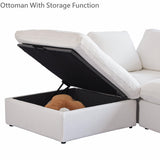 JACH 120" L Shape Cloud Modular Couches for Living Room, Modern Convertible Sectional Sofa Couch, Couch Cushion Covers Removable, Sectional Sofas for Party Bedroom Apartment (White) JACH