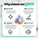 BulingBuling Glow in The Dark Yarn, 5 Pack Colorful Total 260g/9oz-273Yards, Crochet Yarn for Crocheting, for DIY Art, Knitting, Crocheting and Crafts. (White) bulingbuling