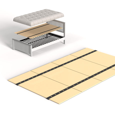 BBX-G Heavy Duty Thick Folding Box Spring, Mattress Supporting Wood Floor, Foldable Box Spring, Bed Support Slats, 60"x30" BBX-G