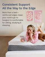 ViscoSoft 3 Inch Memory Foam Mattress Topper Twin XL - Select High Density Ventilated Extra Long Mattress Pad - Premium Removable Rayon Cover ViscoSoft