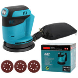 Random Orbit Sander for Makita 18V Battery, 5-Inch 14000RPM Cordless Electric Orbital Sander with 3 Various Speeds, Palm Sander with 3 Pcs Sandpapers & Dust Bag, Perfect for Woodworking(Tool Only) vokoroad