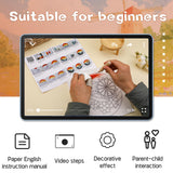 QMNNMA Needle Felting Kit for Beginners, Needle Felt Painting Kit with Picture Frame, Foam Pad, Felt Cloth, and Instructions, Flowers Wool Felting Kit Used for Home Decoration, Art Craft QMNNMA