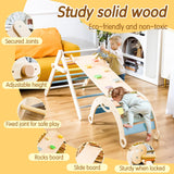 deli Pikler Triangle Set 7 in 1, Adjustable & Foldable Montessori Climbing Set, Large Size Climbing Toys for Toddlers Inside Indoor, Climb Activity Jungle Gym Make a Great Gift for Boys Girls deli