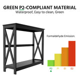Yaheetech Console Table for Entryway, 2 Tier Entryway Table Bookshelf Accent Table w/Storage Shelf Living Room Entry Hall Foyer Table Furniture, Black,X-Design Yaheetech