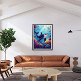 LOMSIOY DIY 5D Diamond Art Kits for Adults, Whale Diamond Painting Kits for Beginner, Underwater World Diamond Art with Round Full Drill Rhinestone Crafts Gem Arts for Home Wall Decor 12 * 16 inch LOMSIOY