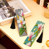 NUFTVI 2 PCS Diamond Art Bookmarks Magnolia, DIY Acrylic Diamond Painting Bookmarks Kits for Adult Reader and Crafts Lovers NUFTVI