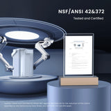 Waterdrop Alkaline Electric Water Filter Pitcher, Rechargeable Water Dispenser, Instant 200-Gallon 15-Cup Countertop Purifier, NSF/ANSI 42, Reduce PFOA/PFOS, Chlorine, Lead, White, with 1 Filter Waterdrop